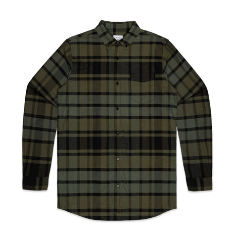 Mens Plaid Oxford Shirt (AS-5401P)