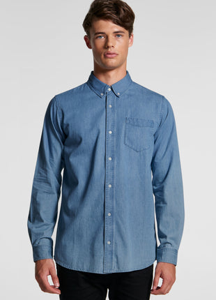 Mens Blue Denim Shirt (AS-5409)
