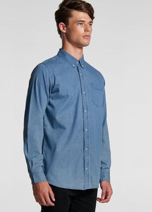 Mens Blue Denim Shirt (AS-5409)