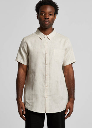 Mens Linen Short Sleeve Shirt (AS-5420)