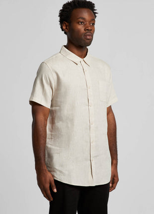 Mens Linen Short Sleeve Shirt (AS-5420)
