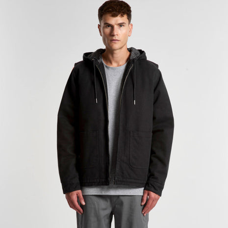 Mens Canvas Hooded Jacket (AS-5529)