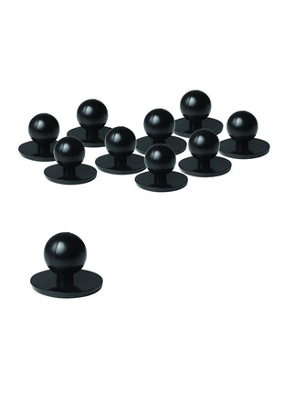 Chefs Button Black (100Pcs/Poly Bag) (JB-5BT)