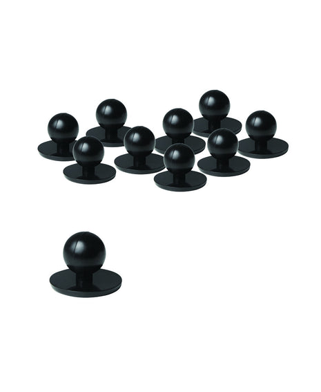 Chefs Button Black (100Pcs/Poly Bag) (JB-5BT)