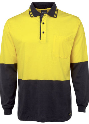 Hi Vis Long Sleeve Cotton Polo (JB-6CPHL)