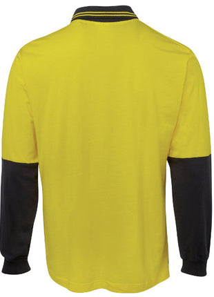 Hi Vis Long Sleeve Cotton Polo (JB-6CPHL)