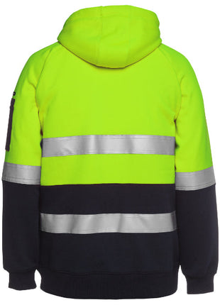 Hi Vis (D+N) Full Zip Fleecy Hoodie (JB-6DNH)