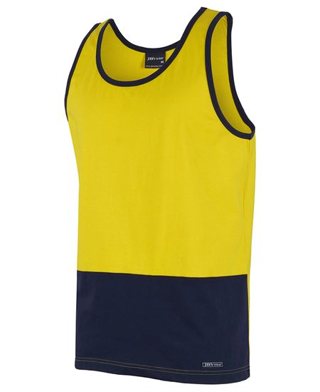 Hi Vis Cotton Singlet (JB-6HTCS)