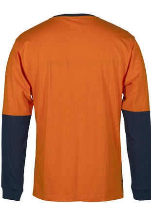 Hi Vis Long Sleeve Crew Neck Cotton T-Shirt (JB-6HVTN)