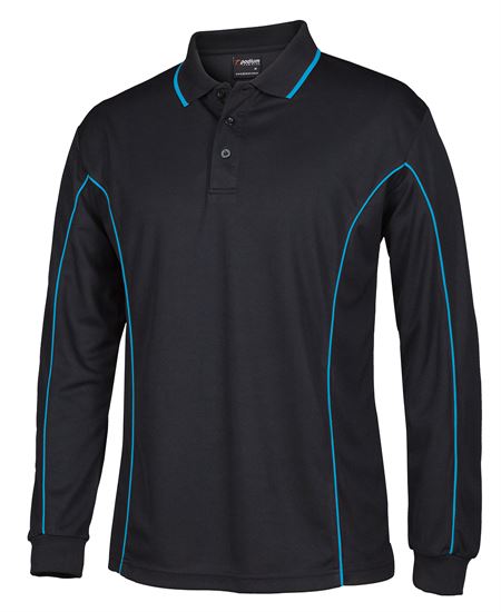 Podium Long Sleeve Piping Polo (JB-7PIPL-AX)