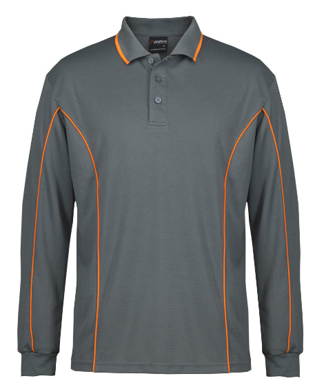 Podium Long Sleeve Piping Polo (JB-7PIPL-AX)