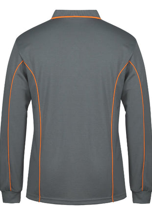 Podium Long Sleeve Piping Polo (JB-7PIPL-AX)