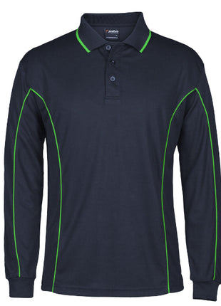 Podium Long Sleeve Piping Polo (JB-7PIPL)