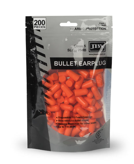Bullet Shaped Earplug (200 Pieces) (JB-8P045)
