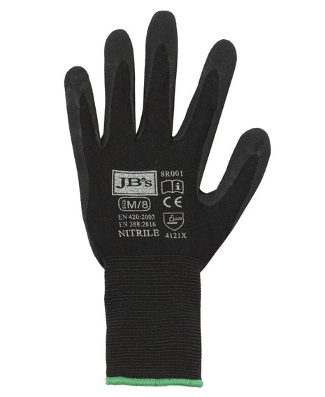 Black Nitrile Breathable Glove (12 Pk) (JB-8R001)
