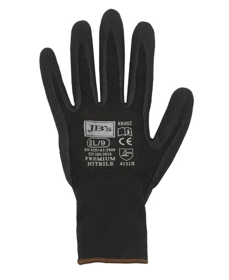 Premium Black Nitrile Brthable Glove (12 Pk) (JB-8R002)