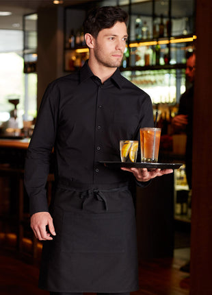 Mens Cotton / Poly Stretch Long Sleeve Shirt (WS-M7020L)