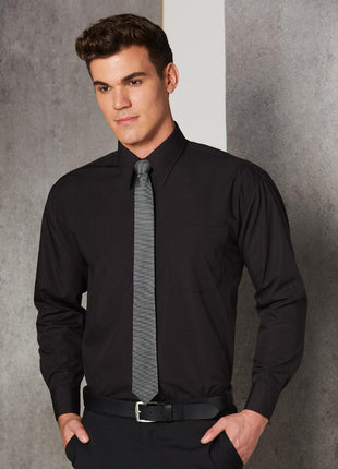Mens Poplin Shirt Long Sleeve (WS-BS01L)