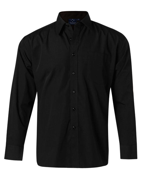 Mens Poplin Shirt Long Sleeve (WS-BS01L)
