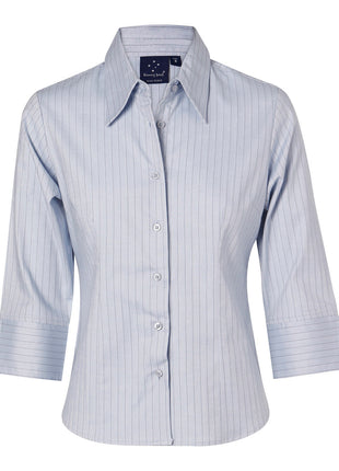 Womens 3/4 Sleeve Stretch Stripe Shirt (WS-BS18)