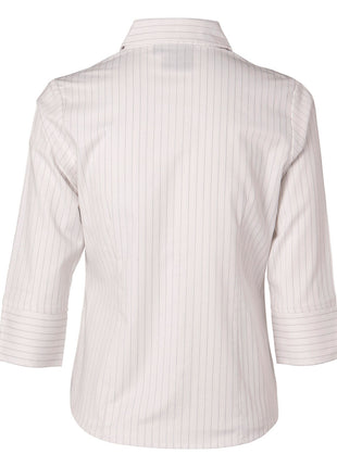 Womens 3/4 Sleeve Stretch Stripe Shirt (WS-BS18)