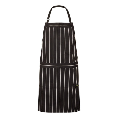 Full Bib Cafe Stripe Apron with Pocket (NC-CA030)