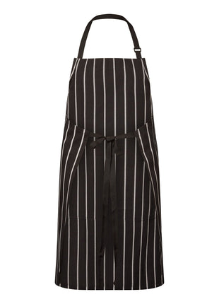 Full Bib Cafe Stripe Apron with Pocket (NC-CA030)