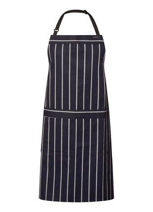 Full Bib Cafe Stripe Apron with Pocket (NC-CA030)
