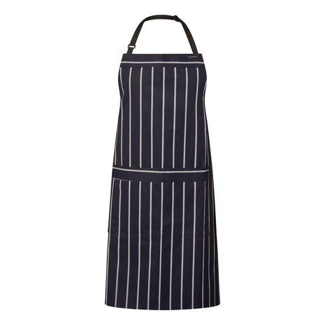 Full Bib Cafe Stripe Apron with Pocket (NC-CA030)