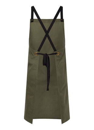 Full Bib Bistro Cross Back Apron with Pockets (NC-CA031)