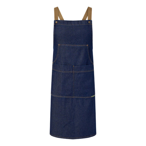 Bib Denim Apron with Pouch Pocket (NC-CA033)