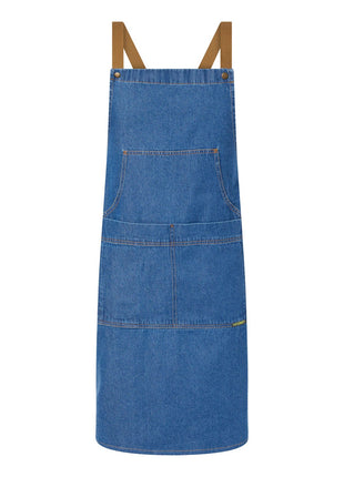 Bib Denim Apron with Pouch Pocket (NC-CA033)