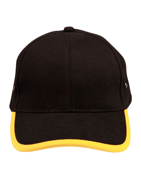 Heavy Brushed Cotton Peak & Back Trimp Cap (WS-CH17)