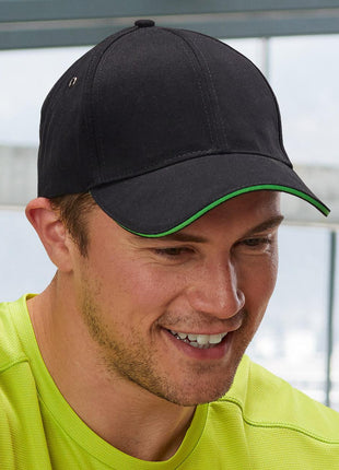 Heavy Brushed Cotton Sandwich Peak Cap (WS-CH18)