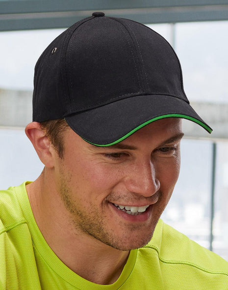 Heavy Brushed Cotton Sandwich Peak Cap (WS-CH18)