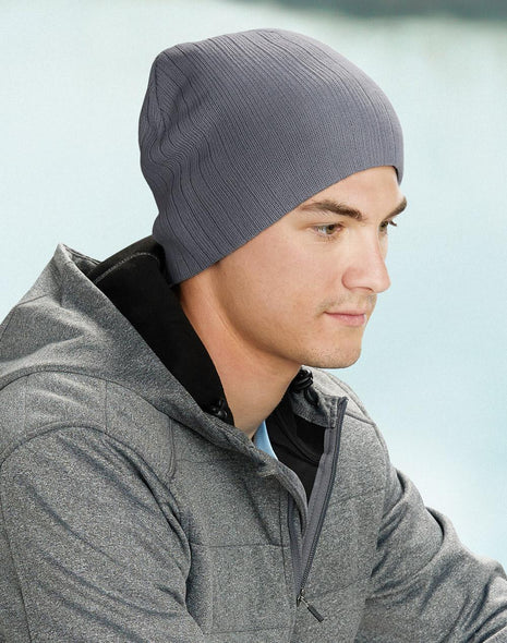 Acrylic Knit Beanie With Cable Row Feature (WS-CH62)