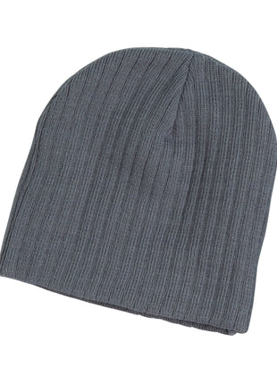 Acrylic Knit Beanie With Cable Row Feature (WS-CH62)