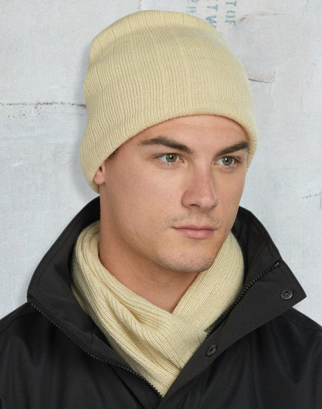 Cable Knit Beanie With Fleece Head Band (WS-CH64)