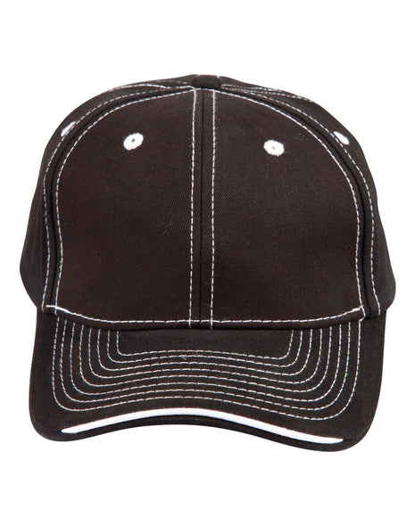 Premium Cotton Twill Contrast Trim Cap (WS-CH65)