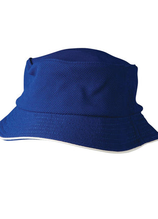 Pique Mesh With Sandwich Trim Bucket Hat (WS-CH71)