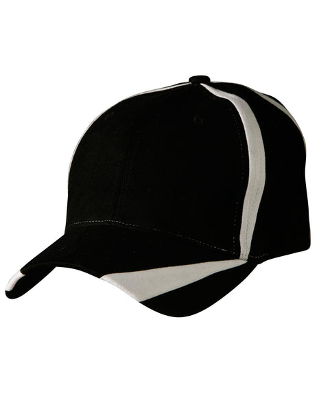 Brushed Cotton Twill Baseball Cap "X" Contrast (WS-CH81)