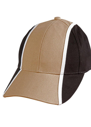 Heavy Brushed Cotton Tri-Color Baseball Cap (WS-CH83)