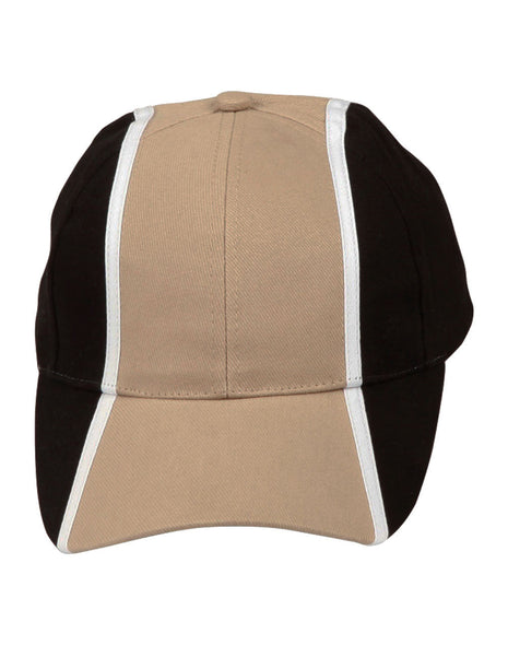 Heavy Brushed Cotton Tri-Color Baseball Cap (WS-CH83)