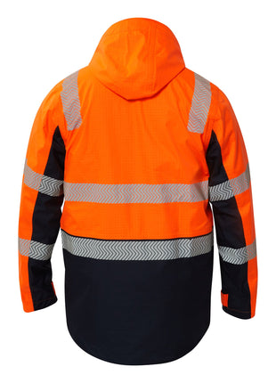 Mens Hi Vis HRC 2 Inherent 3 in 1 Wet Weather Jacket with Reflective Tape (NC-FJV032)