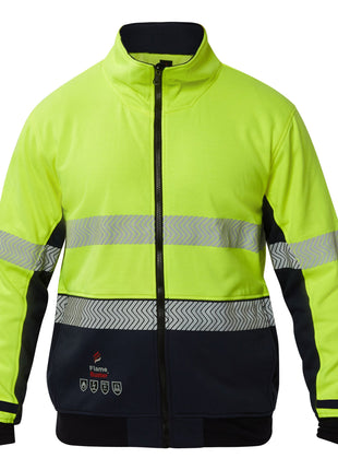 Mens Hi Vis FR Segmented Fleece with Reflective Tape (NC-FJV034)