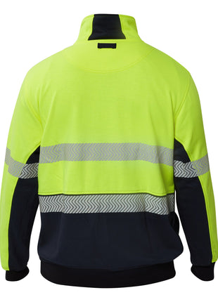 Mens Hi Vis FR Segmented Fleece with Reflective Tape (NC-FJV034)