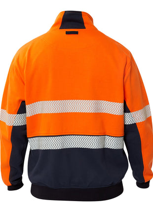 Mens Hi Vis FR Segmented Fleece with Reflective Tape (NC-FJV034)