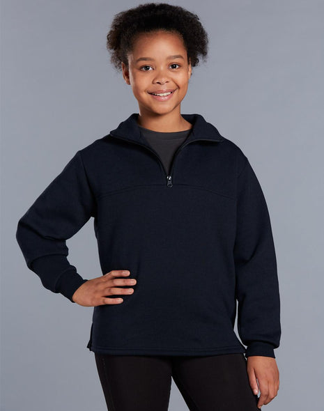 Kids 1/2 Zip Collar Fleecy Sweat (WS-FL02K)