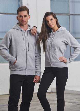 Mens Full-Zip Fleecy Hoodie (WS-FL03)