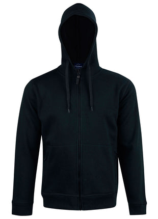 Mens Full Zip Contrast Fleece Hoodie (WS-FL17)